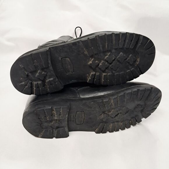 Heereseigentum Holzer Vintage Alpschuh Black Leather Military Boots 42/8  Y2k - Picture 7 of 14